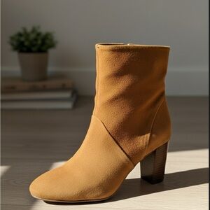 Franco Sarto Mustard Heeled Boots